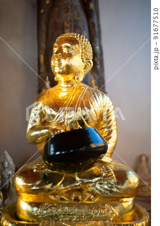 Phra Upakut, which will bring good luck to the worshiper Enshrined at Wat Phra That Choeng Chum Worawihan It is an important sacred place of Thailand since ancient times. 91677510