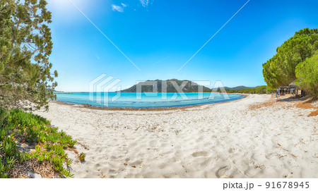 Marvelous view of beach of Santa Giulia resort. Marvelous view of beach of Santa Giulia resort. 91678945