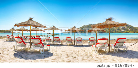 Fabulous view of beach of Santa Giulia resort. Fabulous view of beach of Santa Giulia resort. 91678947