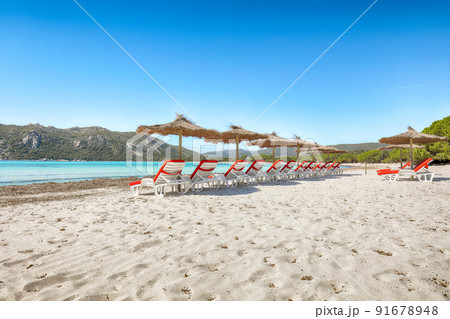 Fabulous view of  beach of Santa Giulia resort. 91678948