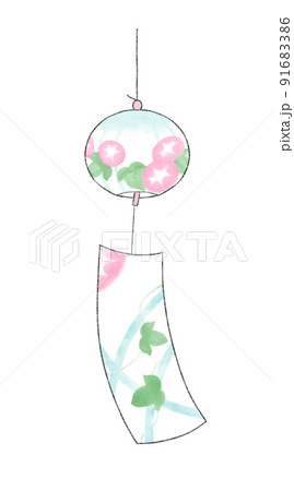 推し活に使えるピンクと朝顔の風鈴 推し活に使えるピンクと朝顔の風鈴 91683386