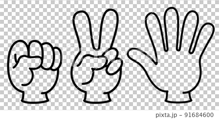 Hand illustration _ rock-paper-scissors 91684600