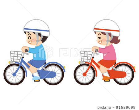 自転車に乗っている子供 サイクリング 自転車に乗っている子供 サイクリング 91689699