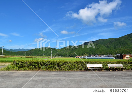 田園地帯とベンチ 徳島 田園地帯とベンチ 徳島 91689704