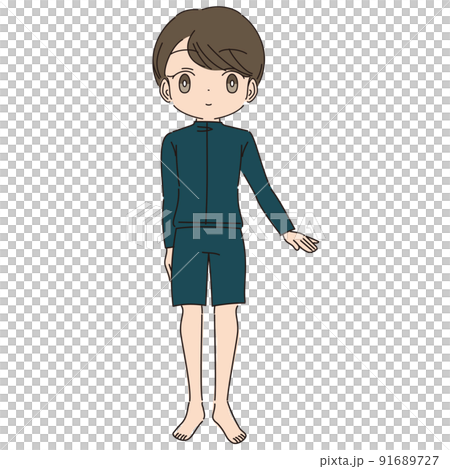 Children in genderless swimsuits 91689727