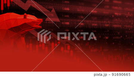 Bullish stock market background 3D render Bullish stock market background 3D render 91690665