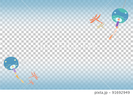 風鈴和紅蜻蜓背景材料2 91692949