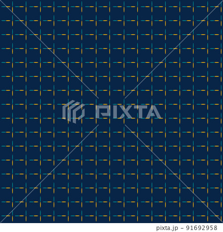 Seamless plaid check patten in teal blue and orange. Classic countryside fashion print. Seamless plaid check patten in teal blue and orange. Classic countryside fashion print. 91692958