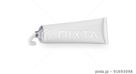 white tube with ointment isolated on a white background white tube with ointment isolated on a white background 91693098