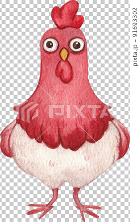 Chicken farm and food icon watercolor png 91693302