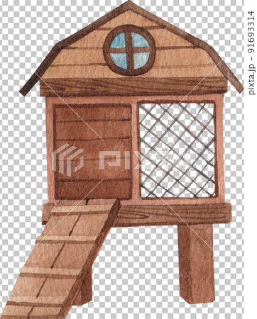 Chicken farm and food icon watercolor png 91693314