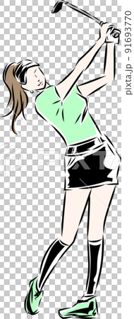 Women playing golf 91693770