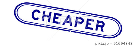 Grunge blue cheaper word rubber seal stamp on white background Grunge blue cheaper word rubber seal stamp on white background 91694348