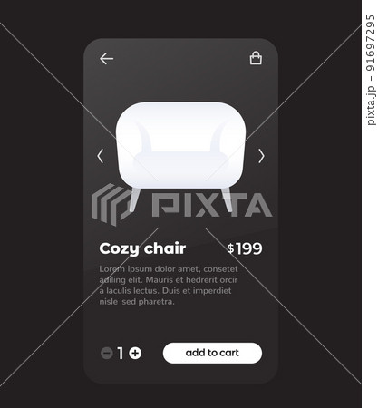 e-commerce and shopping app, buy furniture online 91697295