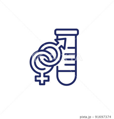 STD test line icon, vector STD test line icon, vector 91697374