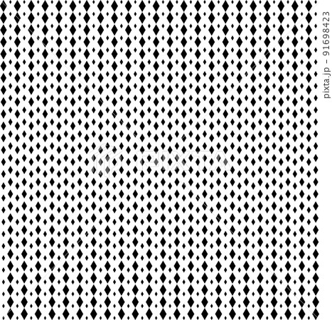 Abstract Halftone Geometric Diamonds Pattern. Black and White Texture. 91698423