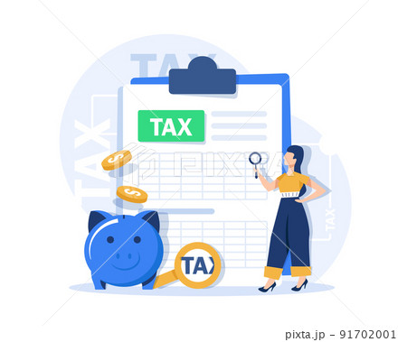 Tax deduction. Concept of tax return,optimization, duty, financial accounting 91702001