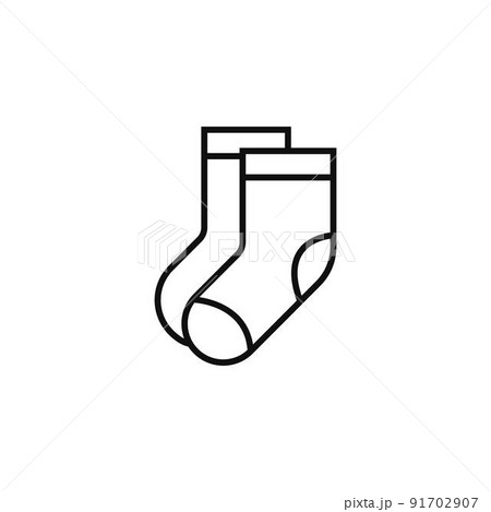 Sock icon logo design illustration template 91702907