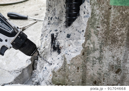 地震による住宅基礎隅崩壊補修 91704668