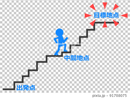 目標を目指して努力する人物のイラスト 目標を目指して努力する人物のイラスト 91708075