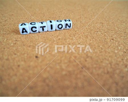 英単語　アクション (ACTION) アルファベットのブロック13 91709099