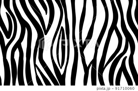 Abstract modern zebra seamless pattern. Animals trendy background. White and black decorative vector stock illustration for print, card, postcard, fabric, textile. Modern ornament of stylized skin 91710060