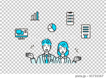 ビジネス　人物　イラスト 91710167