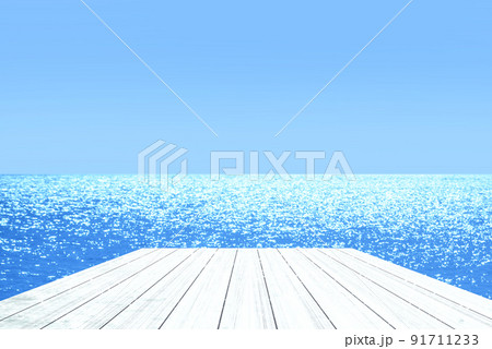 海とウッドデッキ 海とウッドデッキ 91711233