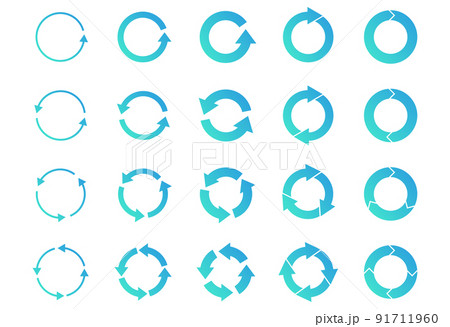 循環している矢印のセット 91711960