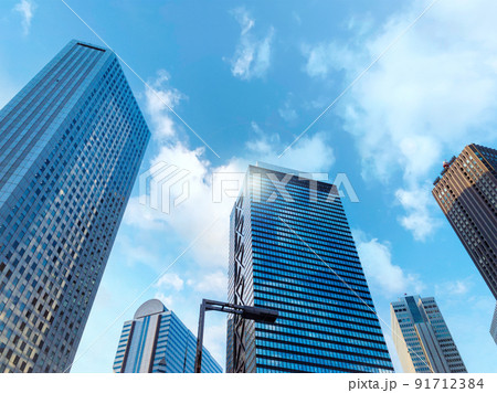 新宿ビル街 快晴風景素材 新宿ビル街 快晴風景素材 91712384
