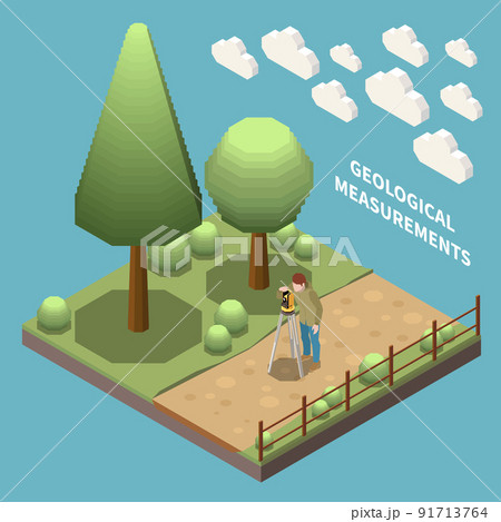 Geology Earth Exploration Isometric Composition 91713764
