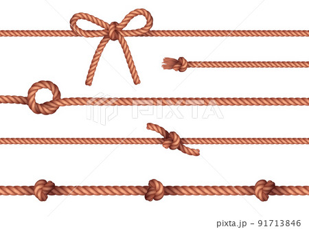 Ropes Knots Horizontal Set 91713846