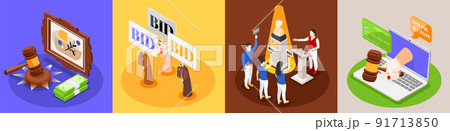 Auction Isometric Design Concept Auction Isometric Design Concept 91713850