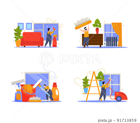 Cleaning Windows Compositions Set 91713859