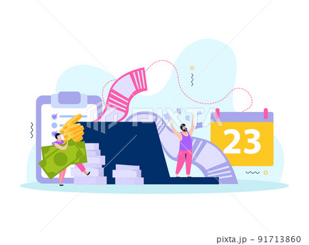 Monthly Payments Flat Background Monthly Payments Flat Background 91713860