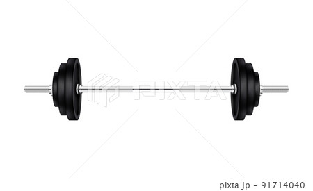 Athletic Barbells Realistic Composition 91714040