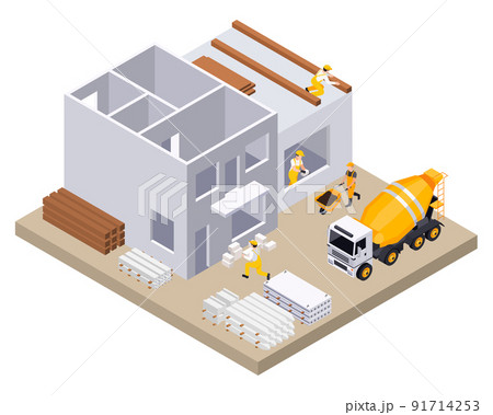 Construction And Building Isometric Concept 91714253