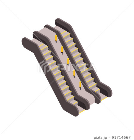 Escalator Isometric Icon 91714667