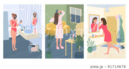 Routine Stay At Home Flat Cards 91714678