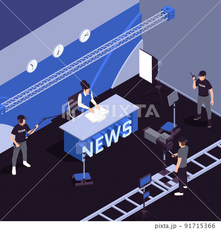 TV Show Isometric Background 91715366