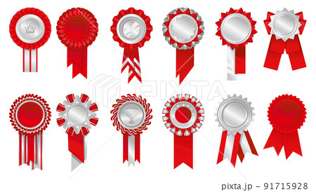 Rosettes Rewards Ribbons Icon Set 91715928