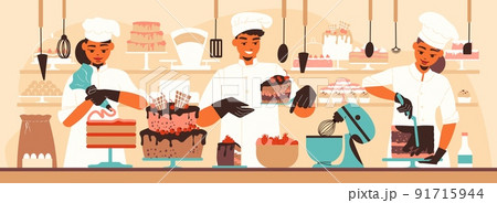 Flat Confectionery Illustration 91715944