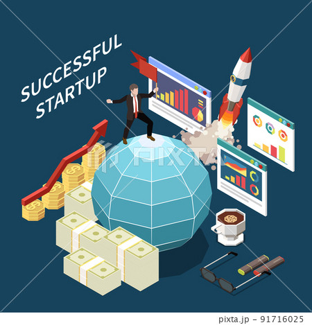 Startup Project Isometric Concept Startup Project Isometric Concept 91716025