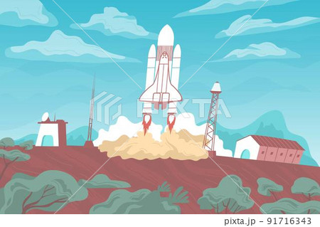 Rocket Launch Flat Composition Rocket Launch Flat Composition 91716343