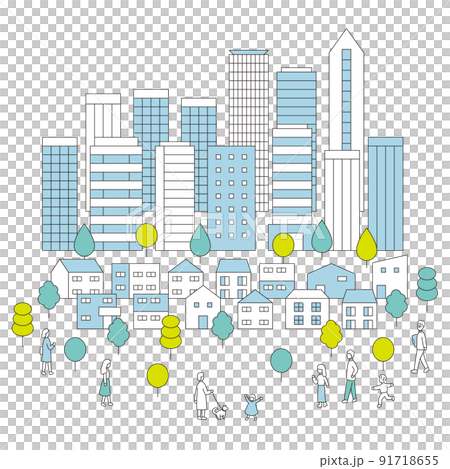 企業と住宅地の共生　暮らす人々 91718655