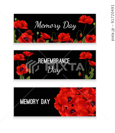Memory Day Horizontal Banners Memory Day Horizontal Banners 91720491