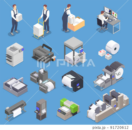 Printing House Icons Collection 91720612