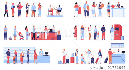 Long Queue People Set 91721045