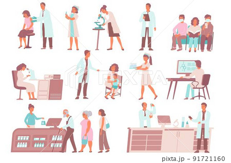 Vaccination Flat Icon Set Vaccination Flat Icon Set 91721160