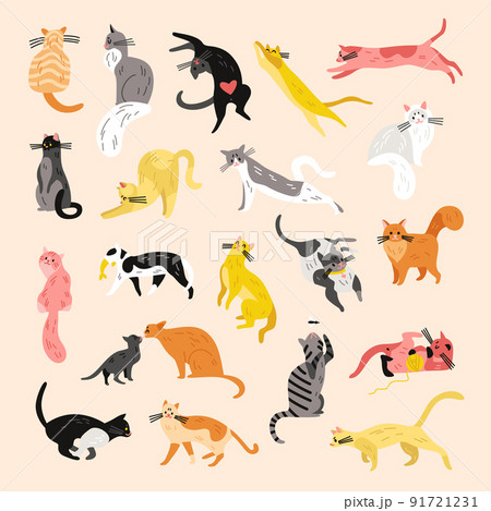 Various Cats Icon Set 91721231